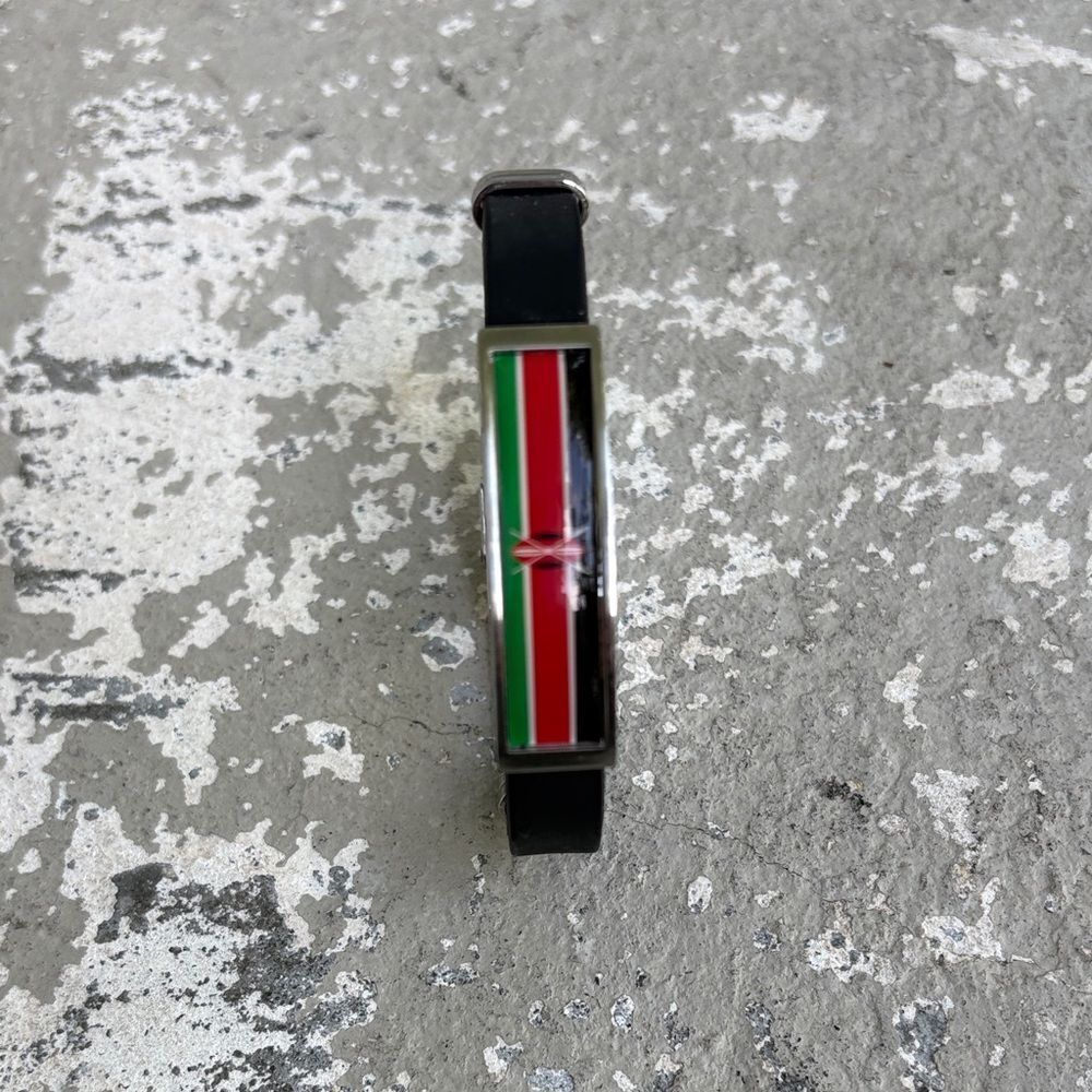 Silicone rubber Kenya flag bracelet